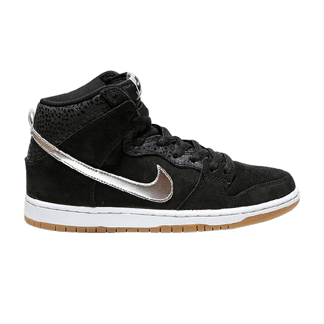 Nike Dunk High SB Prm Somp 'Nigel Sylvester' — black / metallic silver