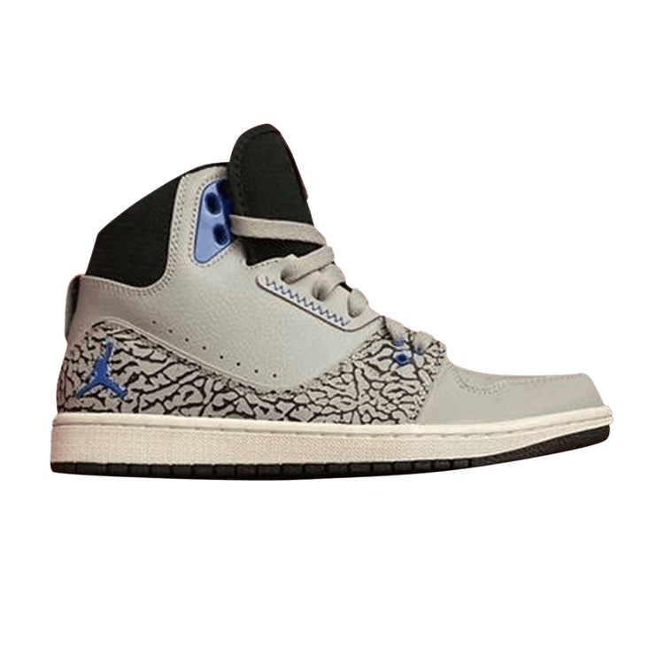 Air Jordan 1 Flight 2 Premium 'Grey Elephant Print' — Cement Grey/Black/Wolf Grey/University Blue