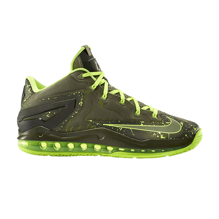 Nike Max LeBron 11 Low 'Dunkman' — Medium Khaki/Medium Khaki-Volt-Medium Olive