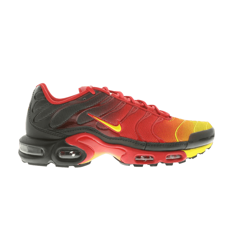Nike Air Max Plus TXT 'Laser Crimson Yellow' — Laser Crimson/Tour Yellow/Black