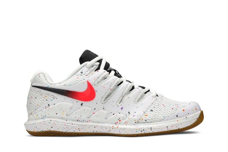 Nike Court Air Zoom Vapor X HC 'Splatter Paint' — White/Oracle Aqua/Off Noir/Laser Crimson