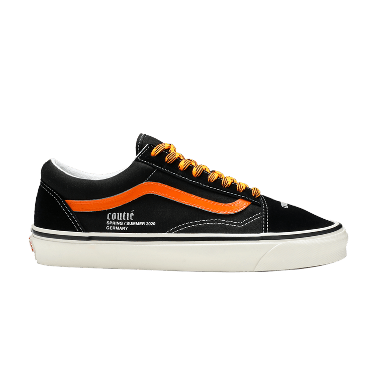 Coutié x Vans Old Skool 'Old C Logo' Custom — Black/Neon Orange
