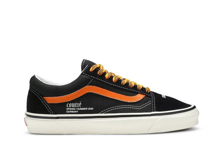 Coutié x Vans Old Skool 'Old C Logo' Custom — Black/Neon Orange
