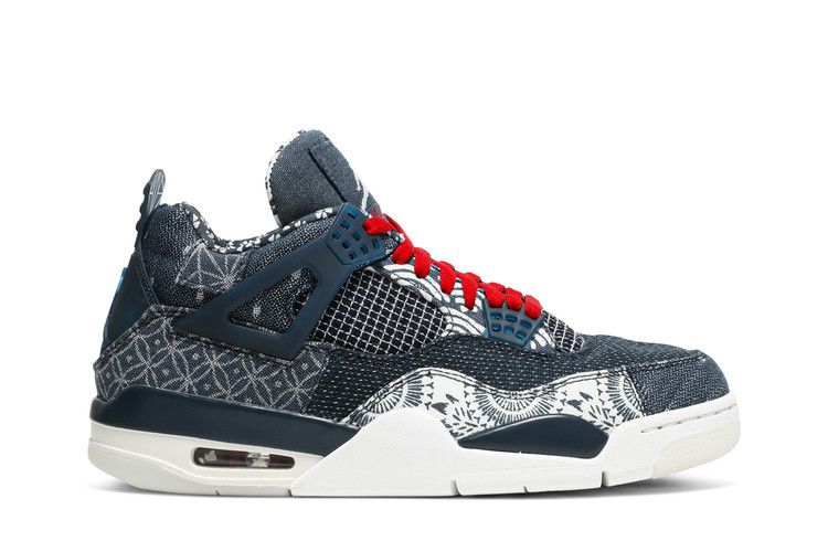 Air Jordan 4 Retro SE 'Sashiko' — Deep Ocean/Sail/Cement Grey/Fire Red