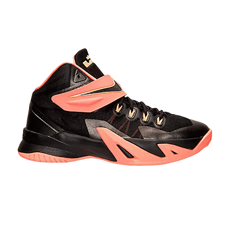 Nike LeBron Soldier 8 GS 'Black Bright Mango' — Black/Bright Mango/Peach