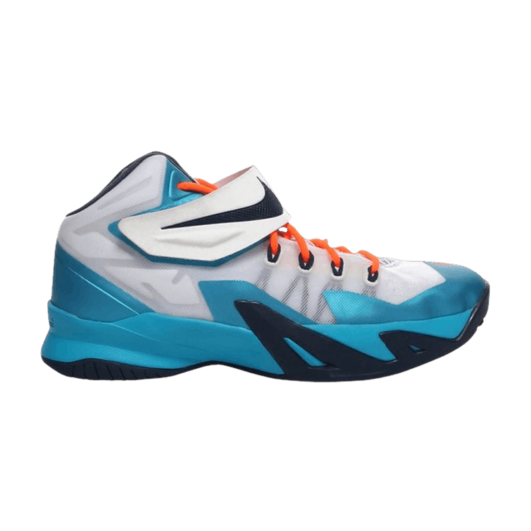 Nike LeBron Soldier 8 GS 'Blue Orange' — White/Midnight Navy-Total Orange-Blue Lagoon