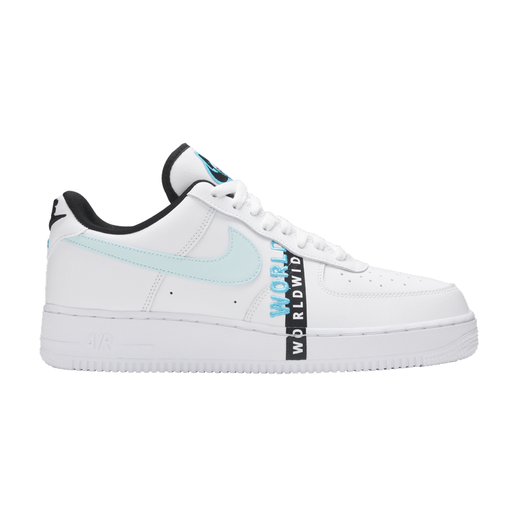 Nike Air Force 1 '07 LV8 'Worldwide Pack - Glacier Blue' — White/Blue Fury/Black/Glacier Blue