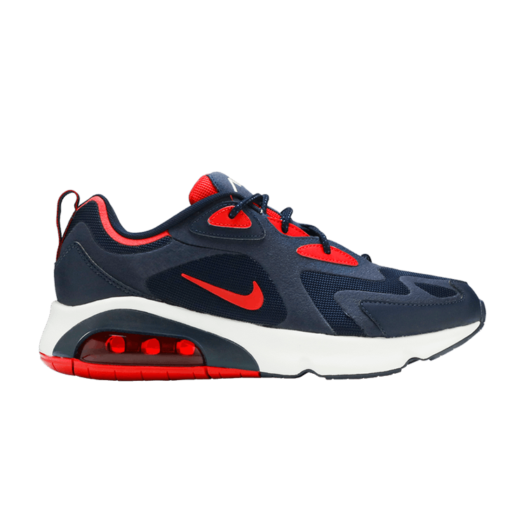 Nike Air Max 200 'Obsidian University Red' — Obsidian/Summit White/University Red