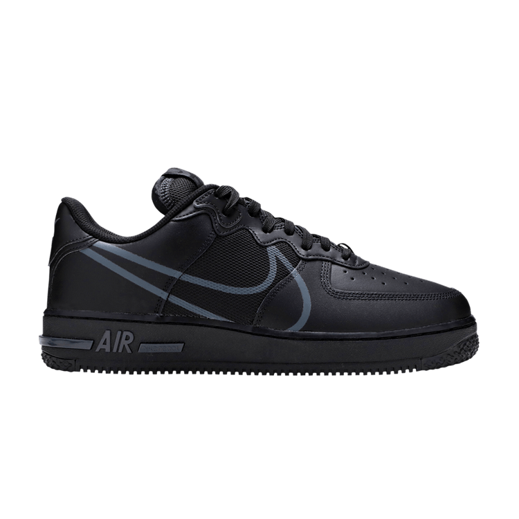 Nike Air Force 1 React 'Triple Black' — Black/Anthracite