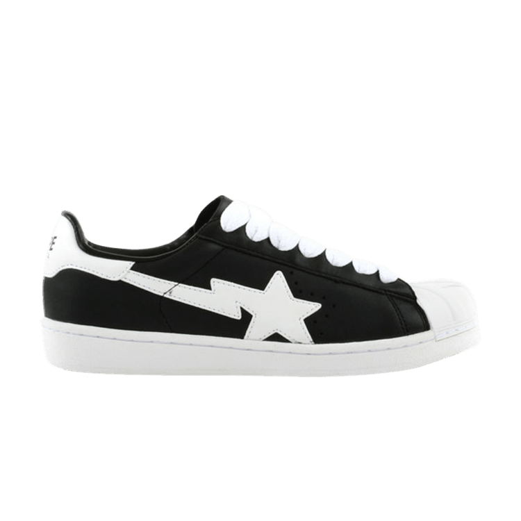 BAPE Skullsta FS-004 Low 'Black White' — Black/White