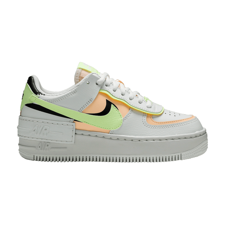 Nike Wmns Air Force 1 Shadow 'White Crimson Tint' — Summit White/Black/Barely Volt/Crimson Tint