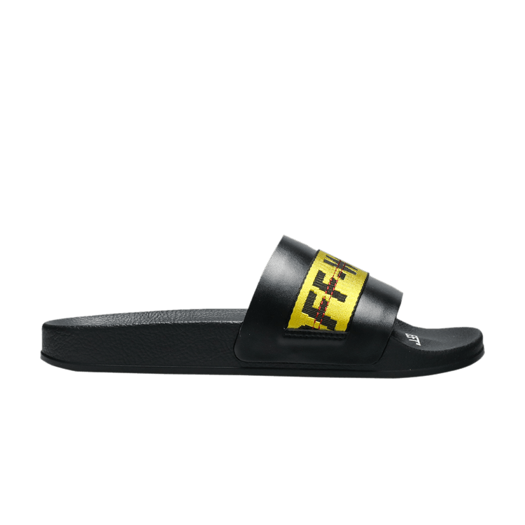 Off-White Industrial Sliders 'Black' — Black/Yellow