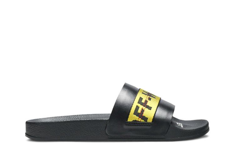 Off-White Industrial Sliders 'Black' — Black/Yellow