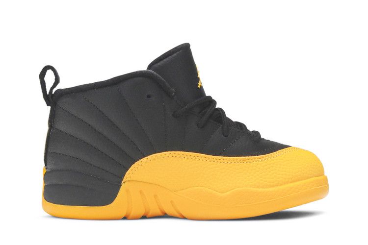 Air Jordan 12 Retro TD 'University Gold' — Black/Black/University Gold