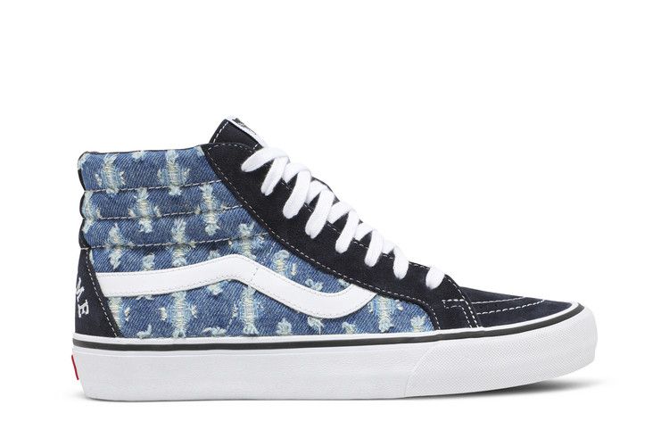 Supreme x Vans Sk8-Hi 'Blue Hole Punch Denim' — Blue Hole Punch Denim