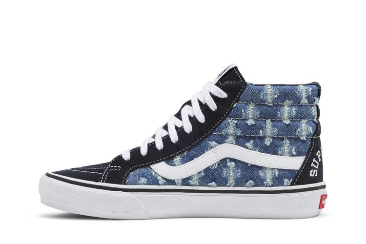 Supreme x Vans Sk8-Hi 'Blue Hole Punch Denim' — Blue Hole Punch Denim