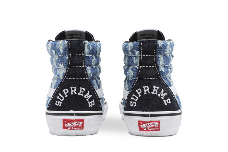 Supreme x Vans Sk8-Hi 'Blue Hole Punch Denim' — Blue Hole Punch Denim