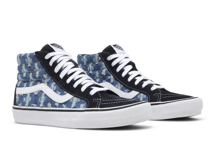 Supreme x Vans Sk8-Hi 'Blue Hole Punch Denim' — Blue Hole Punch Denim