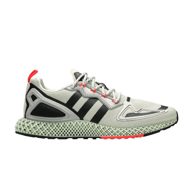 Adidas ZX 2K 4D 'Faint Green' — Cloud White/Core Black/Signal Pink