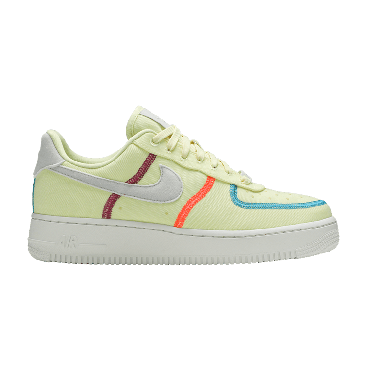 Nike Wmns Air Force 1 '07 Low LX 'Stitched Canvas - Life Lime' — Life Lime/Laser Blue/Hyper Orange/Photon Dust