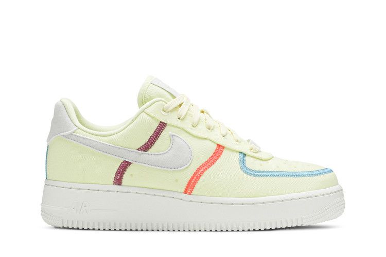 Nike Wmns Air Force 1 '07 Low LX 'Stitched Canvas - Life Lime' — Life Lime/Laser Blue/Hyper Orange/Photon Dust (2)