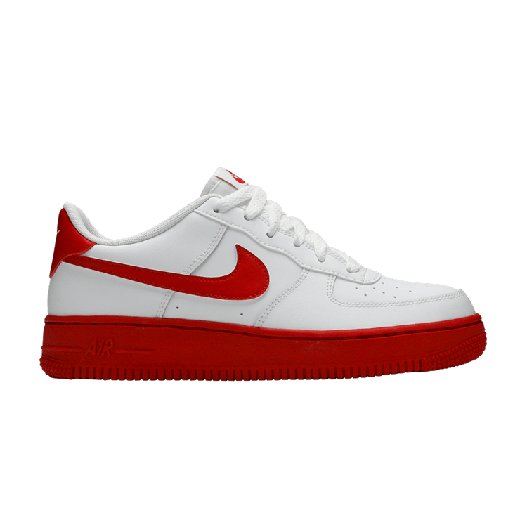 Nike Air Force 1 GS 'White Red Sole' — White/University Red