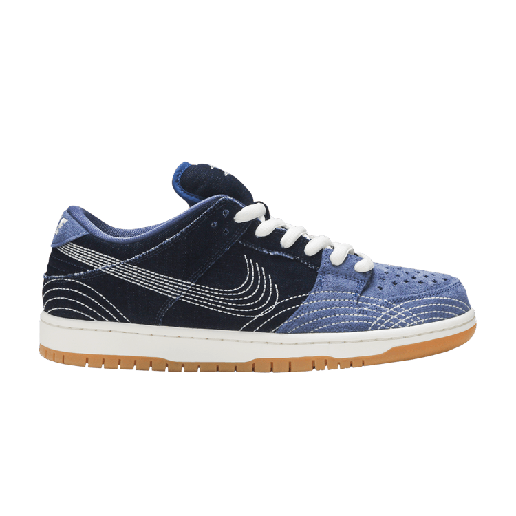 Nike Dunk Low Pro PRM SB 'Sashiko Pack' — Mystic Navy/Mystic Navy/Gum Light Brown