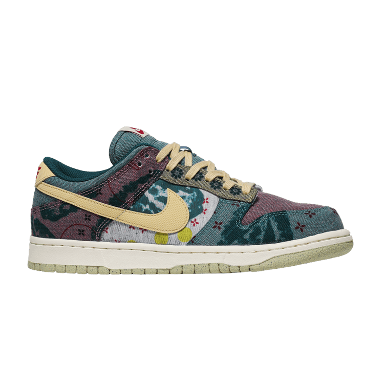 Nike Dunk Low 'Community Garden' — Multi-Color/Midnight Turquoise/Cardinal Red/Lemon Wash