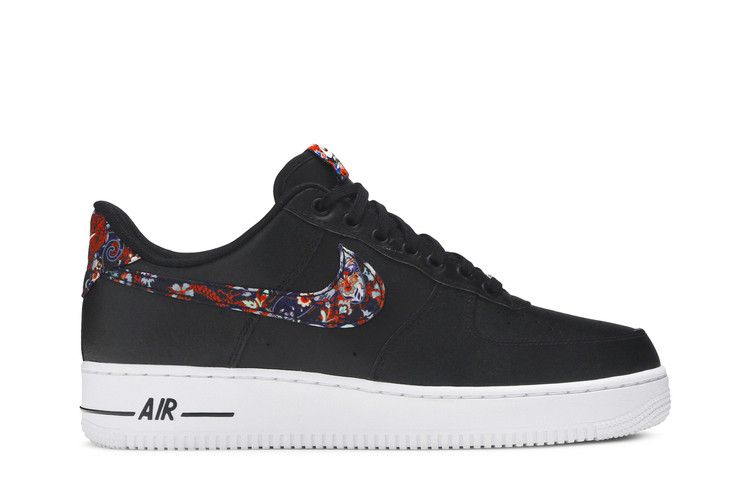 Nike Air Force 1 '07 'Floral' — Black/White/Game Royal/Multi-Color (2)