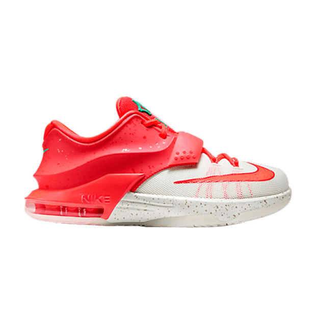 Nike KD 7 GS 'Egg Nog' — Bright Crimson/Ivory-Emrld Grn