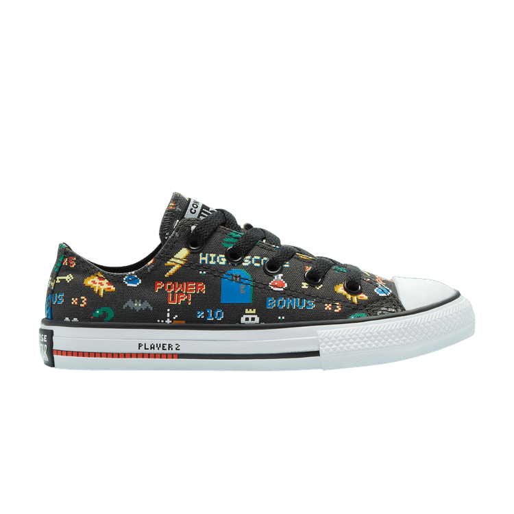 Converse Chuck Taylor All Star Low GS 'Gamer - Potions and Pizza' — Storm Wind/Black/White