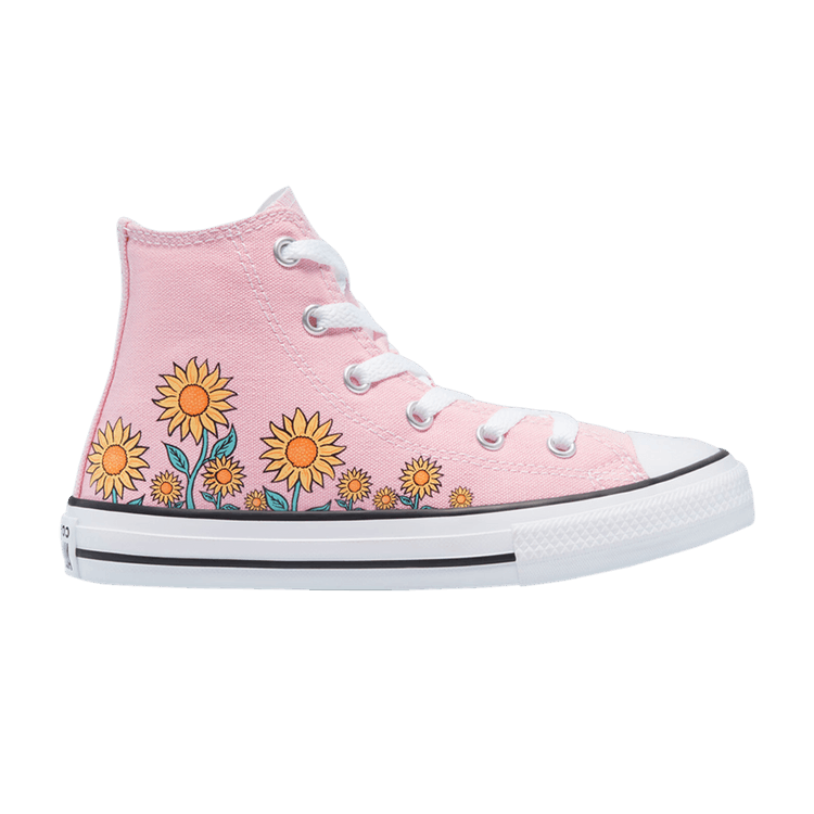 Converse Chuck Taylor All Star High GS 'Sunflowers - Pink' — Pink/Natural Ivory/White