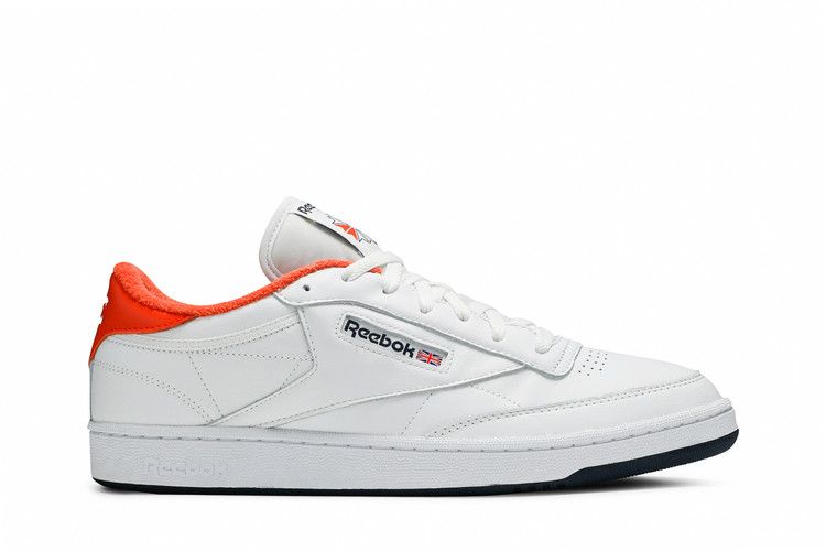 Eric Emanuel x Reebok Club C 85 'Energy Orange' — White/Energy Orange/Collegiate Navy