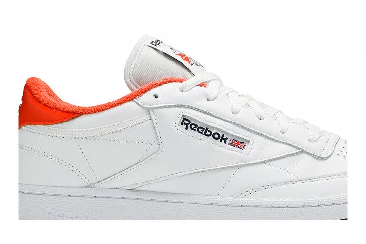 Eric Emanuel x Reebok Club C 85 'Energy Orange' — White/Energy Orange/Collegiate Navy
