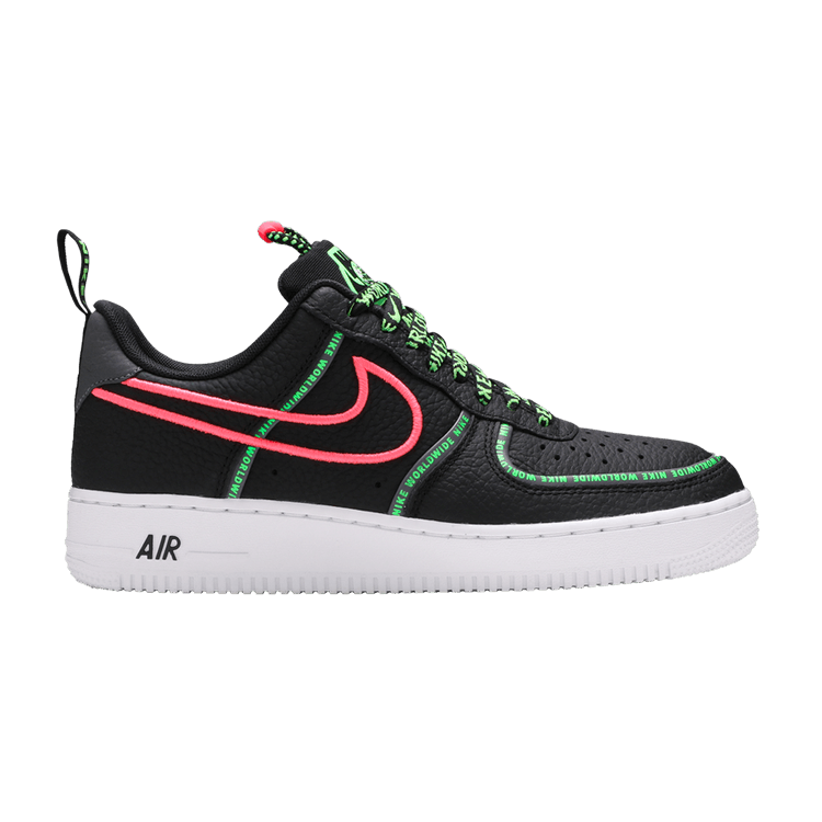 Nike Air Force 1 '07 Premium 'Worldwide Pack - Black Green Strike' — Black/Flash Crimson/Green Strike/Black