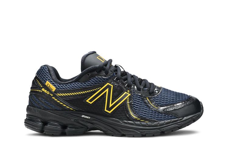 Dime x New Balance 860v2 'Navy' — Black/Navy/Yellow