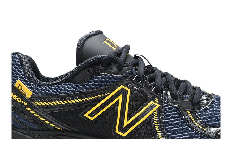 Dime x New Balance 860v2 'Navy' — Black/Navy/Yellow