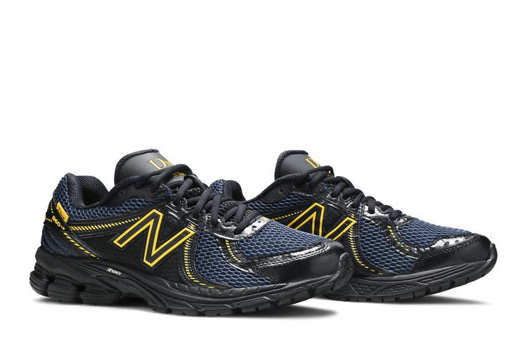 Dime x New Balance 860v2 'Navy' — Black/Navy/Yellow