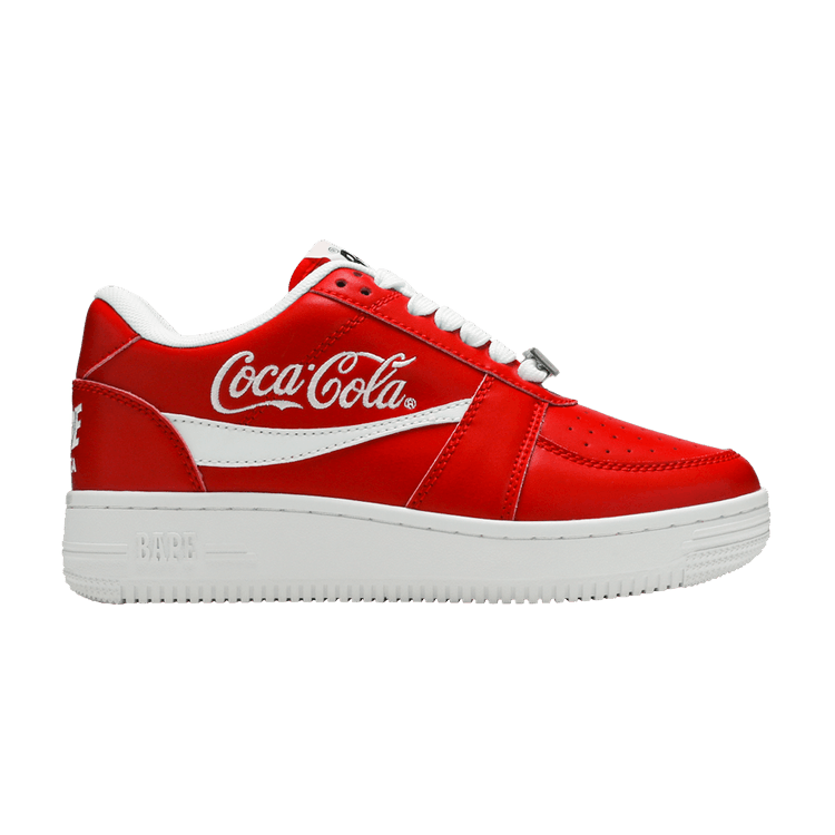 Coca-Cola x Bapesta Low 'Red' — Red/White