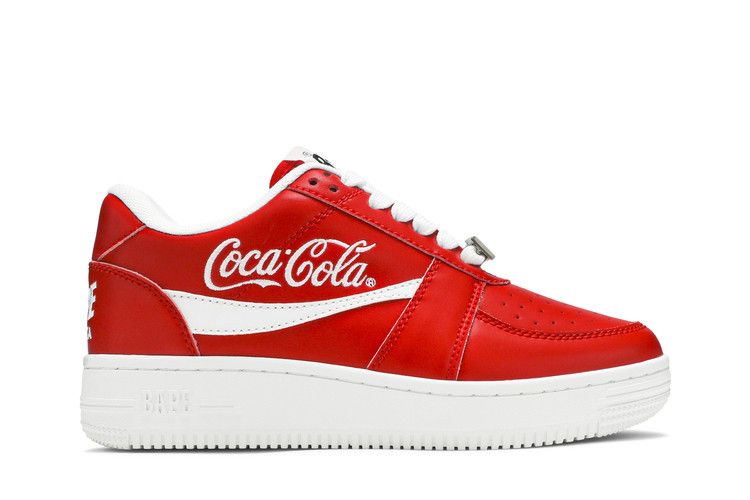 Coca-Cola x Bapesta Low 'Red' — Red/White