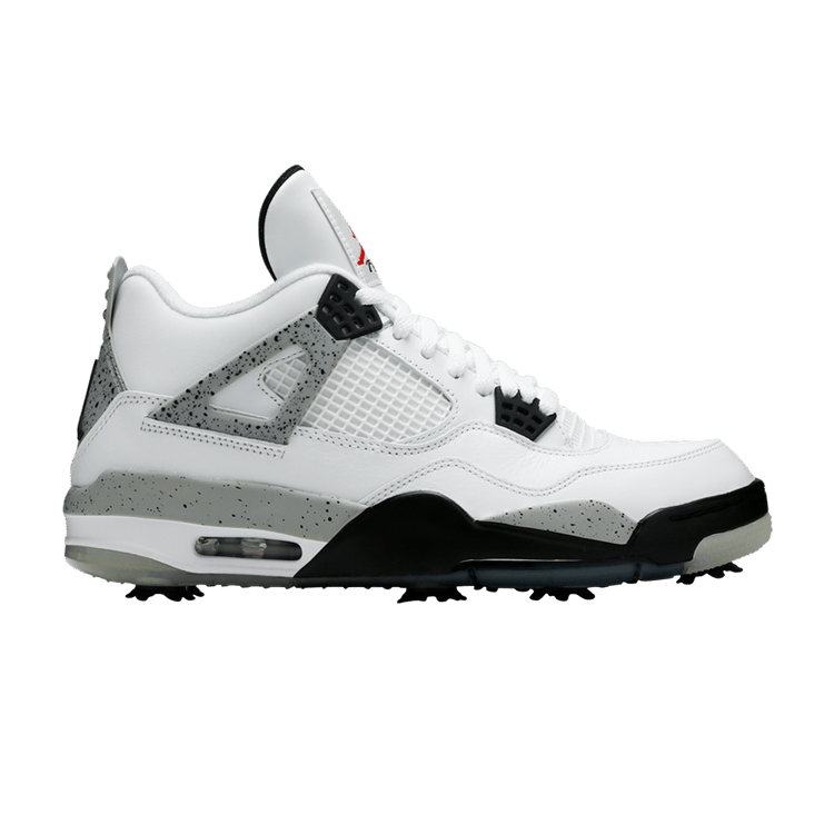 Air Jordan 4 Golf 'White Cement' — White/Tech Grey/Black/Fire Red