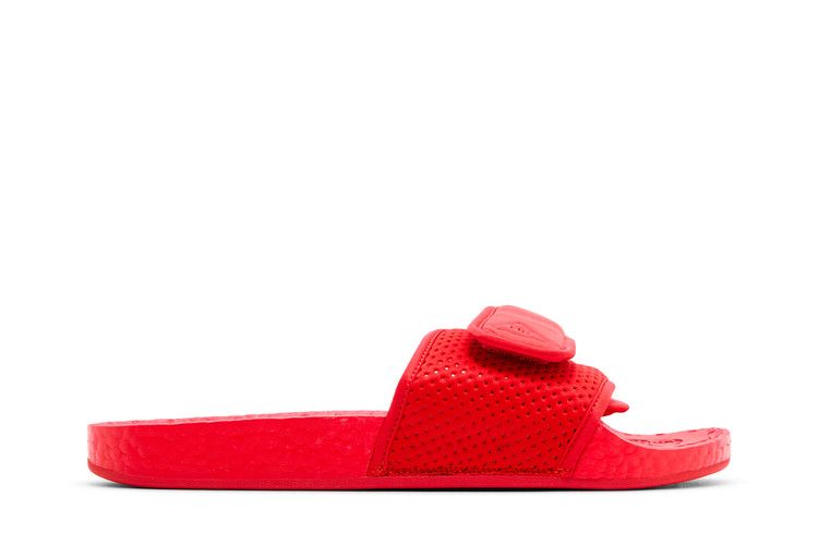 Pharrell x adidas Boost Slides 'Active Red' — Active Red/Active Red/Active Red