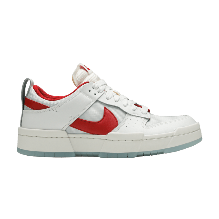 Nike Wmns Dunk Low Disrupt 'White Gym Red' — Summit White/Gym Red/Photon Dust/Sail