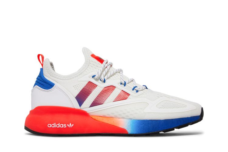 adidas ZX 2K Boost 'White Gradient' — Cloud White/Solar Red/Blue