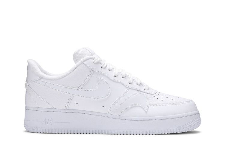 Nike Air Force 1 '07 LV8 'Misplaced Swoosh - Triple White' — White/White/White (2)