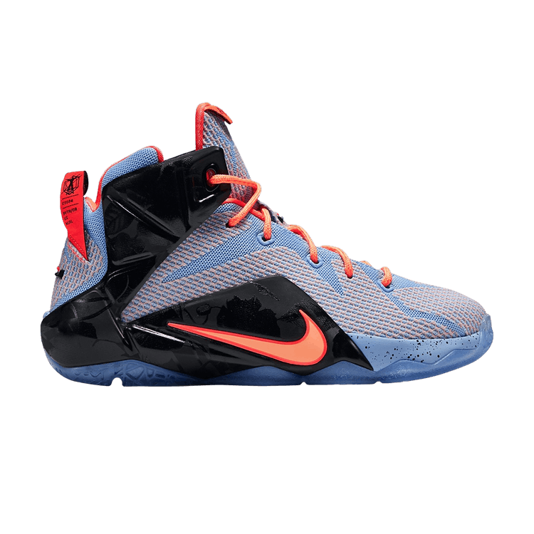 Nike LeBron 12 GS 'Easter' — Aluminum/Hot Lava/Sunset Glow/Black