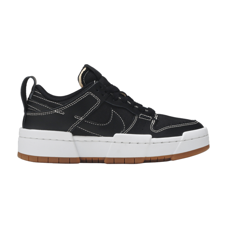 Nike Wmns Dunk Low Disrupt 'Black Gum' — Black/White/Light Gum Brown