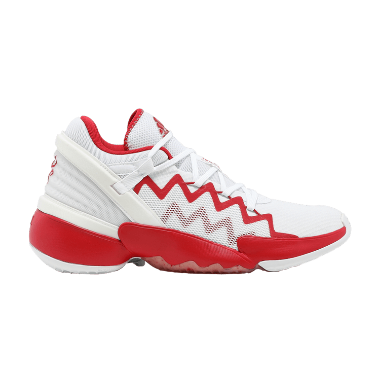 Adidas D.O.N. Issue #2 'White Scarlet' — Cloud White/Scarlet/Cloud White