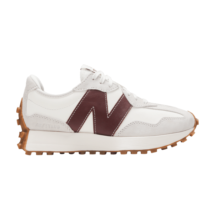 New Balance STAUD x Wmns 327 'Grey Burgundy' — Grey/Burgundy