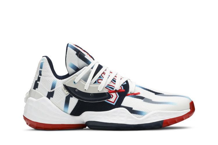 adidas Harden Vol. 4 GCA 'Dynasty Rockets' — Cloud White/Collegiate Navy/Scarlet